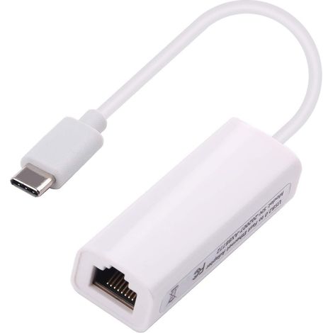 Adaptateur RJ45 vers USB Type C, adaptateur réseau Ethernet 100 Mbps pour ordinateur de bureau, tablette et ordinateur portable (1/5)