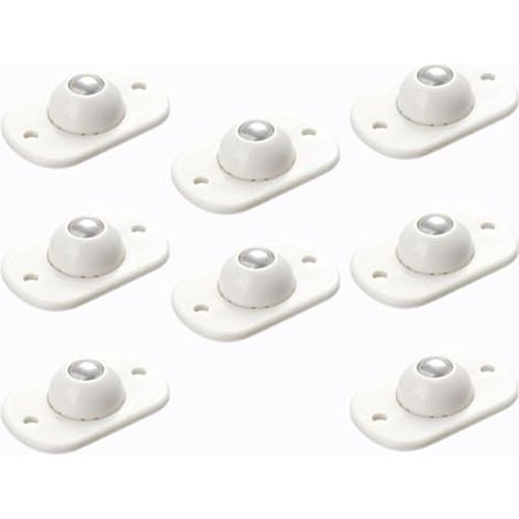 Lot de 8 Roulettes Auto-Adhésives, Mini Roulettes à Billes Autocollantes en Plastique pour Meubles, Roulettes Pivotantes 360 ° à Billes Pour Petits Meubles, Boîte de Rangement (1/4)