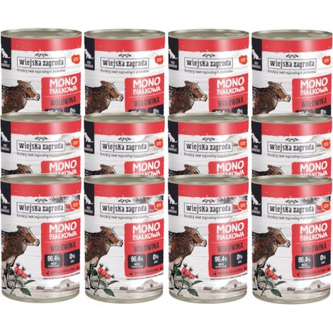 Wiejska Zagroda Monoprotein Nassfutter für Hunde mit Rindfleisch 12x400g
