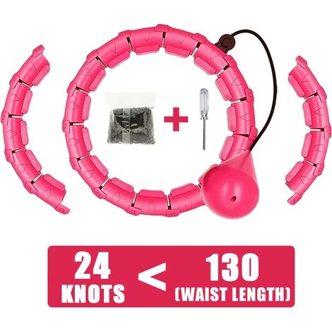 (Rose, 24 sections) Anneau de fitness pour adultes, amincissant et sculptant, exercice intelligent en un, ajustable et détachable. (1/5)