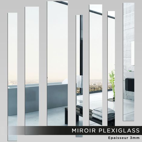 Miroir Plexiglass - Bandes verticales - 40x44 cm (1/2)