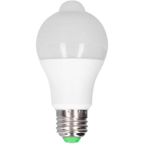 QORVA-Ampoule LED E27 avec détecteur de mouvement PIR – 12W, blanc chaud, 1080lm – Tension 85-265V, pour couloir et chambre
