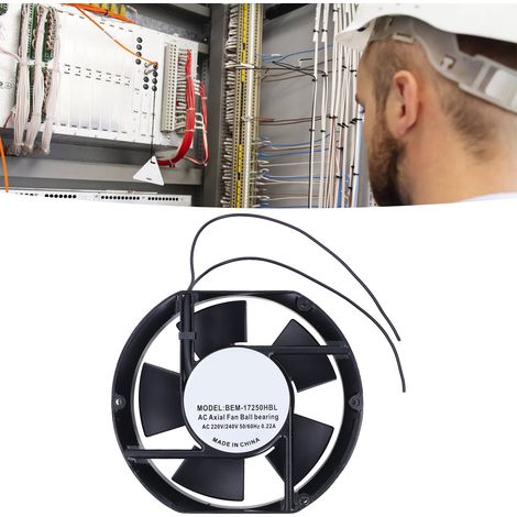 Ventilateur axial BERM 17250, ventilateur d'extraction silencieux et puissant, ventilateur de refroidissement pour armoires électriques industrielles, 220/240 V CA (1/5)