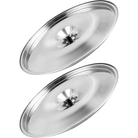 Lot de 2 couvercles en acier inoxydable pour bocaux à huile et autres pots à épices. (1/5)