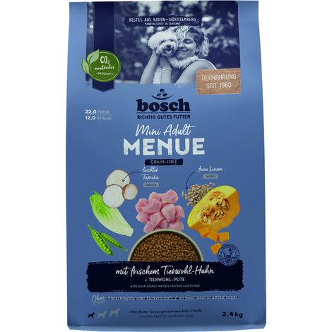 Bosch Hundetrockenfutter Adult Menue 2,4 kg Huhn & Kartoffel