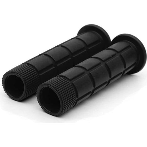 Velo Poignees Caoutchouc VTT BMX Route Cyclisme guidon Lock-on Mushroom Fin Poignees, Noir (1/3)