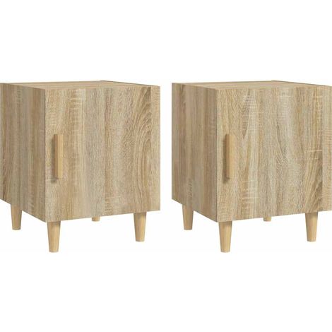 Maison Exclusive - Comodini 2 pz Rovere Sonoma in Legno Multistrato (1/5)