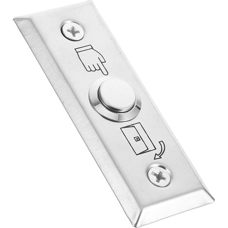 Bouton Poussoir pour Sortie Interrupteur Naturel Fermé Plaque de Protection pour Sonnette Installation Facile et Polyvalent pour Contrôle Accès (1/5)