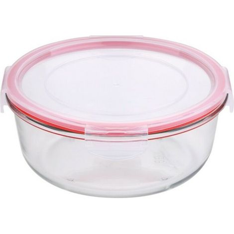 Fiambrera hermética redonda borosilicato, toledo, 1200 ml, ø19 x 8 cm (1/4)