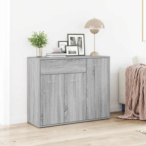 Sideboard Grau Sonoma 88x30x70 cm Holzwerkstoff