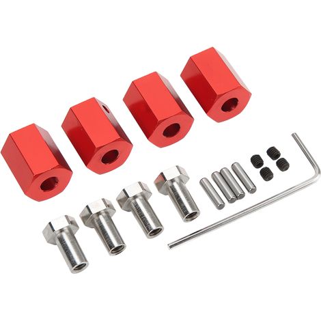 Moyeu De Roue Hexagonal 12mm - En Aluminium Avec Goupilles - Pour Véhicule Télécommandé 1/10 1/12 - Lot De 4 Pièces (1/5)