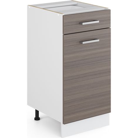 Unterschrank R-Line, Grau, 40 cm mit Schublade, ohne Arbeitsplatte, Vicco