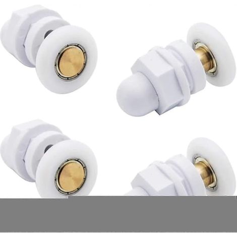 Roulettes de porte de douche, roulettes coulissantes, roulettes de porte de douche, roulettes en laiton pour cabine de douche, roulettes de porte, poulies de porte, accessoires, quincaillerie et outil (1/4)