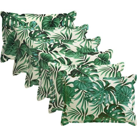 Kissenbezug 6 stk. HOUTEN Blattmuster 50 x 80 cm Polyester vidaXL