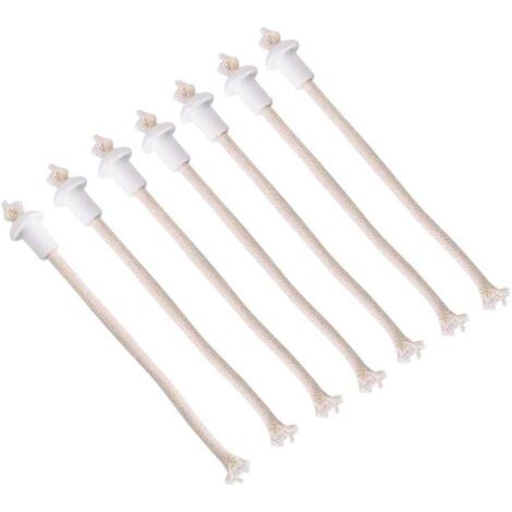 7Pcs Mèches pour Bougie Coton avec Support titulaires en Céramique Torch Bouteille de vin Huile Bougie Lampe (1/5)