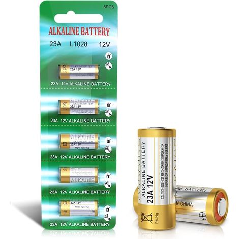 Lot de 5 Piles alcalines 23 A 12 V A23S MN21/23 L1028 A23 12 V (1/5)