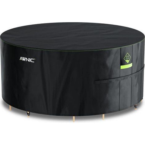 Gartentisch Abdeckhaube rund Ø160cm wasserdicht winddicht 420D Oxford AlicanTex (1/5)