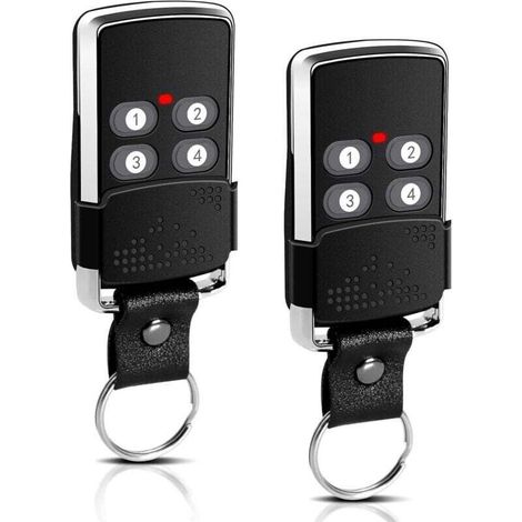 Bardusch-Lot de 2 télécommandes 433 MHz pour porte de garage, porte de garage Hansender, 2 télécommandes de rechange compatibles avec eL11Q, eL12Q, eL13Q, eL17Q eLN, eLC RT1, eLB7Q, eLB7Qk, eLB7Qk2, e (1/5)