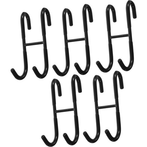 Lot de 5 crochets porte douche en verre noir, sans perçage, pour suspendre serviettes et vêtements, (1/5)