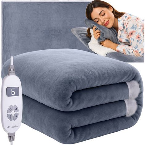 Electric heated blanket 180x130cm 10 modes gray (1/5)