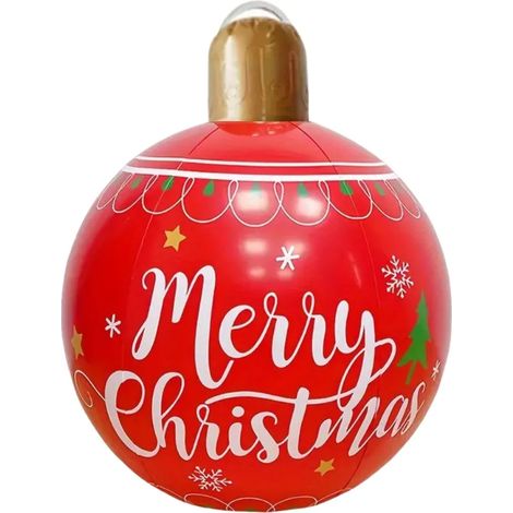 Boule de Noël gonflable en PVC de 60 cm avec télécommande et éclairage, étanche et résistante aux intempéries pour une utilisation en extérieur - SPIRITBALL (1/5)