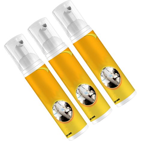 Lot de 3 nettoyants moussants multifonctionnels pour un nettoyage en profondeur et une décontamination puissante de l'intérieur de votre voiture (sièges, volant, etc.). (1/5)