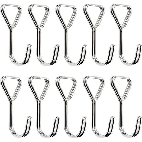 10 Pcs Crochets en Spirale, Tendeur Crochets Acier Inoxydable, Sandow Elastique Crochets, Tendeurs Elastique Crochets, pour Tentes, Vélos, Fixation De Bagages, Crochets De Fixation (1/5)