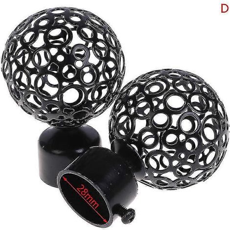 Embouts de tringle à rideaux 28 mm, 2 pièces, embouts en fer pour tringles à rideaux de 28 mm (1/5)