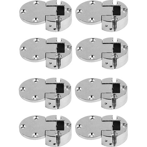 JSSEVN - 90 Degree Flap Hinge 30mm for Lid Furniture Hinges Folding Door Hardware Mitre Hinge Pack of 8 (1/5)