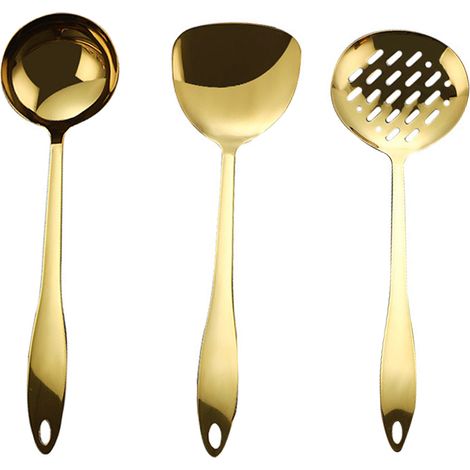 Ensemble de 3 pièces de batterie de cuisine en acier inoxydable revêtu de titane (1/5)