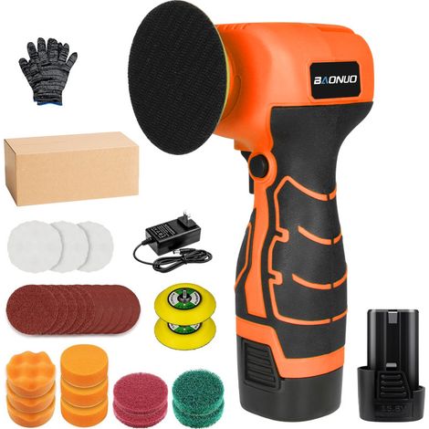 Titre optimisé :
Lustreuse Polisseuse Sans Fil – 1 Batterie et 1 Chargeur – Mini Polisseuse Portative pour Cirage, Élimination de Rouille, Ponçage, Travail du Bois – Multifonction – Idéale pour Voitu (1/2)