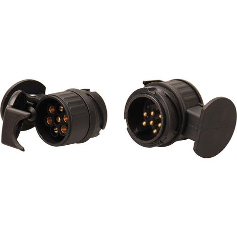 Adaptateur prise remorque 13p vers 7p - lot de 2 pieces