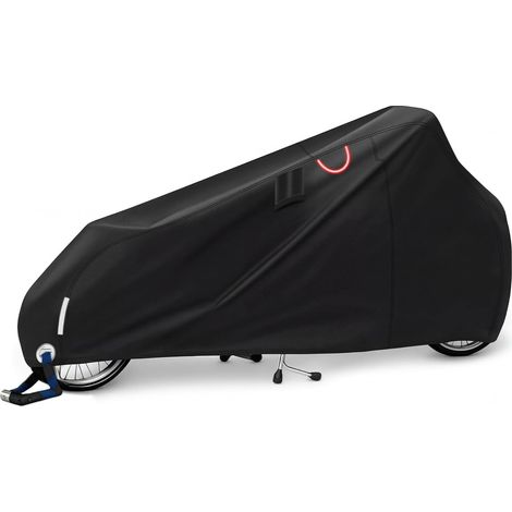 Housse de Protection Vélo Cargo, Tissu Oxford 420D Housse pour Vélo de Charge, 2706374100cm, Exterieur avec Bandes Réfléchissantes, Imperméable à La Pluie, à La Neige (1/5)