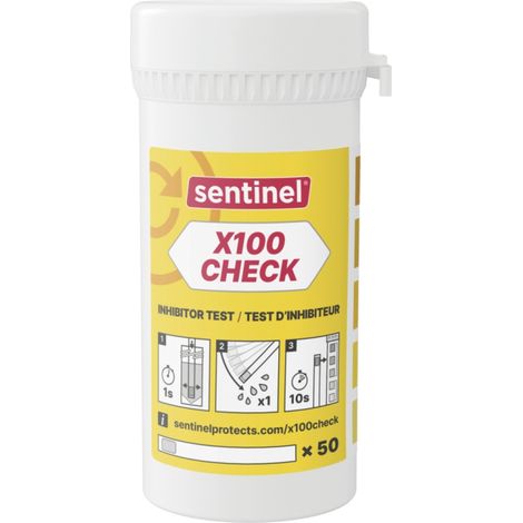 X100CHECK - 50 x Bandelettes de test concentration X100 - Sentinel