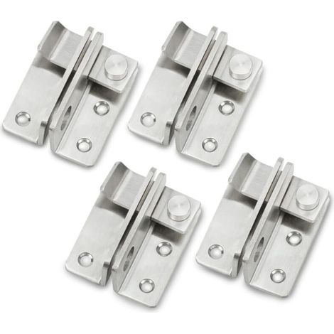 44-mm-Kippriegel für Türen – 6 Stück aus gebürstetem Edelstahl