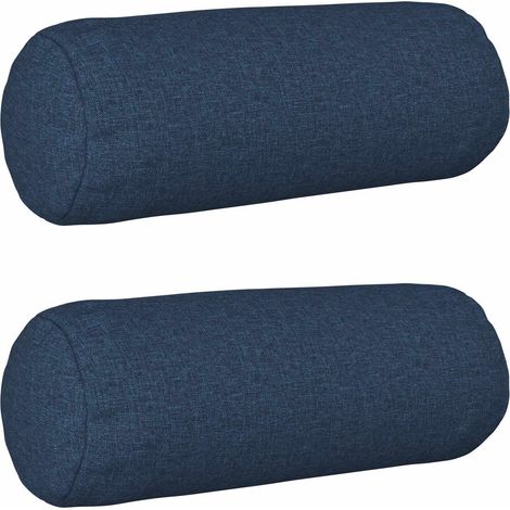 Coussin avec oreiller HEERLEN 2 pc Bleu Tissu vidaXL