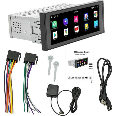 Auto-TV-Radio, Auto-Multimedia-Player – Multimedia-Autobildschirm mit Rückfahrkamera – 6,86-Zoll-GPS-Navigation, Auto-Audio-Receiver, Media-Player