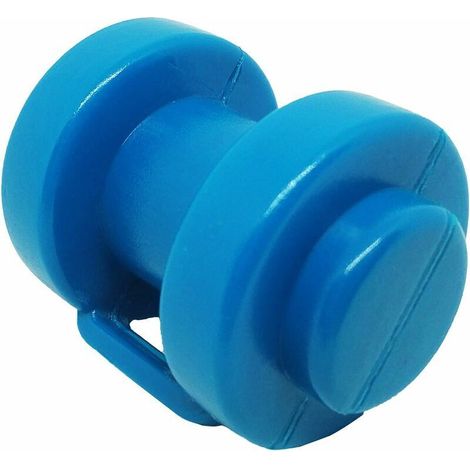 Set di 8 tappi terminali per pali di rete da trampolino Ø 25 mm, particolarmente robusti e resistenti agli agenti atmosferici, ricambio per rete di sicurezza (blu)