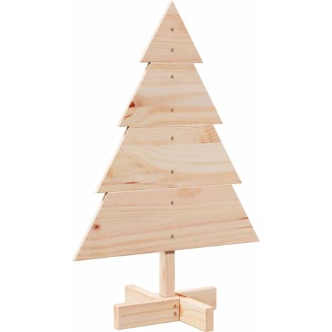 Arbre de Noël Sapin de Noël en bois pour décoration 70 cm bois massif (1/5)