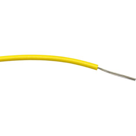 Fil électrique RS PRO BS4808 0,75 mm² 18, 1,5 kV c.a., PVC Jaune, 100m ( Prix pour Bobine de 100 )