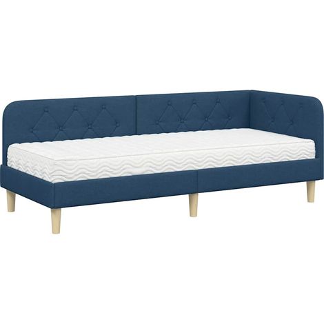 Maison Exclusive - Cornice del letto ad angolo Blu 80 x 200 cm Tessuto
