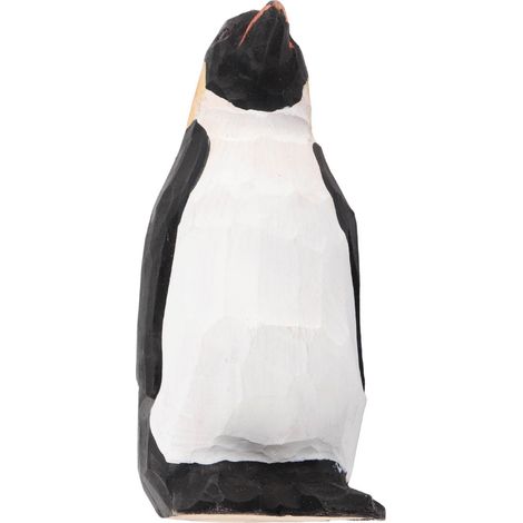 Adorables figurines de pingouins en bois, d'un réalisme saisissant, statues de pingouins peintes à la main avec une grande finesse, parfaites pour les tables à manger et les bureaux. (1/5)