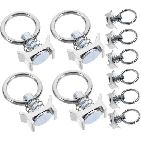 10 pièces Ferrures Extrémité Simples avec O-ring et Ressort pour Rail Track Arrimage Camion Lit Cargo Sécurisé