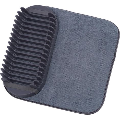 Tapis égouttoir vaisselle suspendu, absorbant, ABS et fibre, protège plan de travail cuisine, 43,5 ou 46,5 cm (1/5)