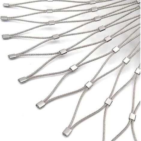 Grille Métallique Maille Toile INOX, Treillis Métallique Multifonctionnel, Filet de Sécurité pour Balcon, Filet Anti-Chute Personnalisable(3.3x6.6ft/1x2m) (1/5)