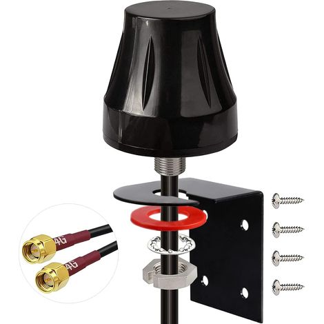 Antenne 4G LTE 3G GSM Extérieur SMA Mâle 5 dBi MIMO Étanche Fixation Murale, Omnidirectionnelle, pour Routeur 4G, Box SIM, Modem, Caméra Sécurité, Caméra Chasse, Moniteur d'énergie (1/5)