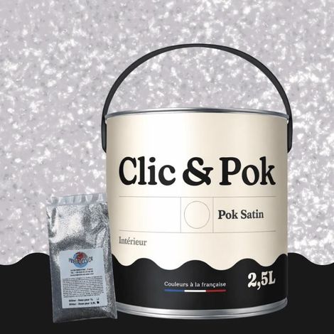 Peinture Effet Pailleté pour Murs & Plafonds - POK PAILLETTE - 2,5L - Lilas Parme (1/4)
