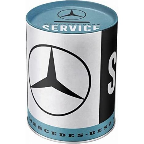Nostalgic-Art Salvadanai retrò, Mercedes-Benz – Service – Idea regalo per amanti di auto, Salvadanaio in metallo, Scatola dei soldi lamiera, 1 l (1/5)