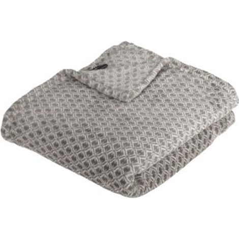 Plaid Flanelle Imprimé "Otto" 125x150cm Gris (1/3)