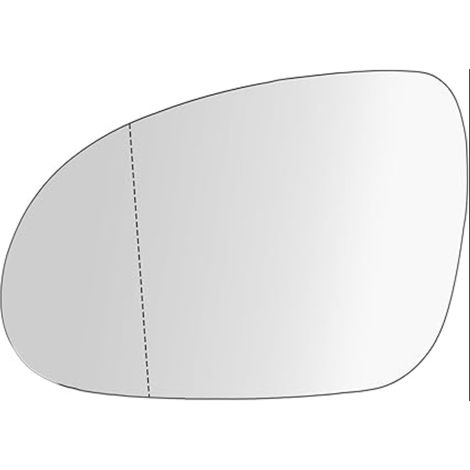 Verre de Rétroviseur Gauche Chauffant Asphérique avec Support Compatible MK5, Passat B6, Jetta 5 – Miroir Auto Réglable Remplacement (1/5)